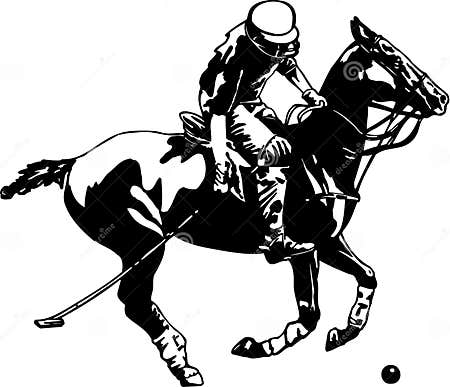 Polo Player and Horse stock vector. Illustration of ride - 20258572