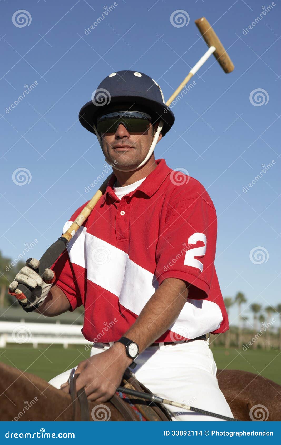 Polo Player on Horseback stock photo. Image of horseback 33892114