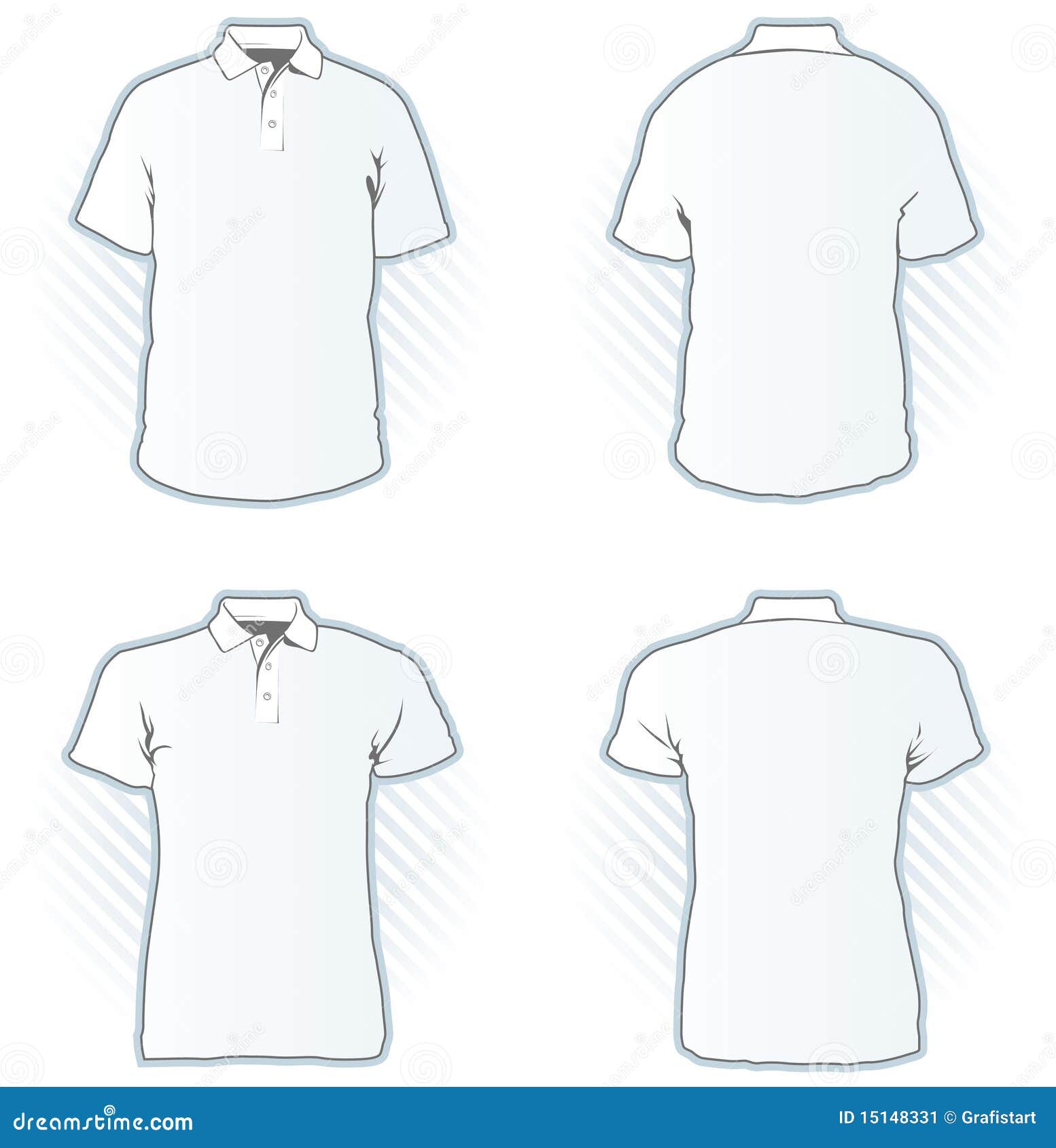 Polo Shirt Design Template Set Stock Vector - Illustration of polo ...