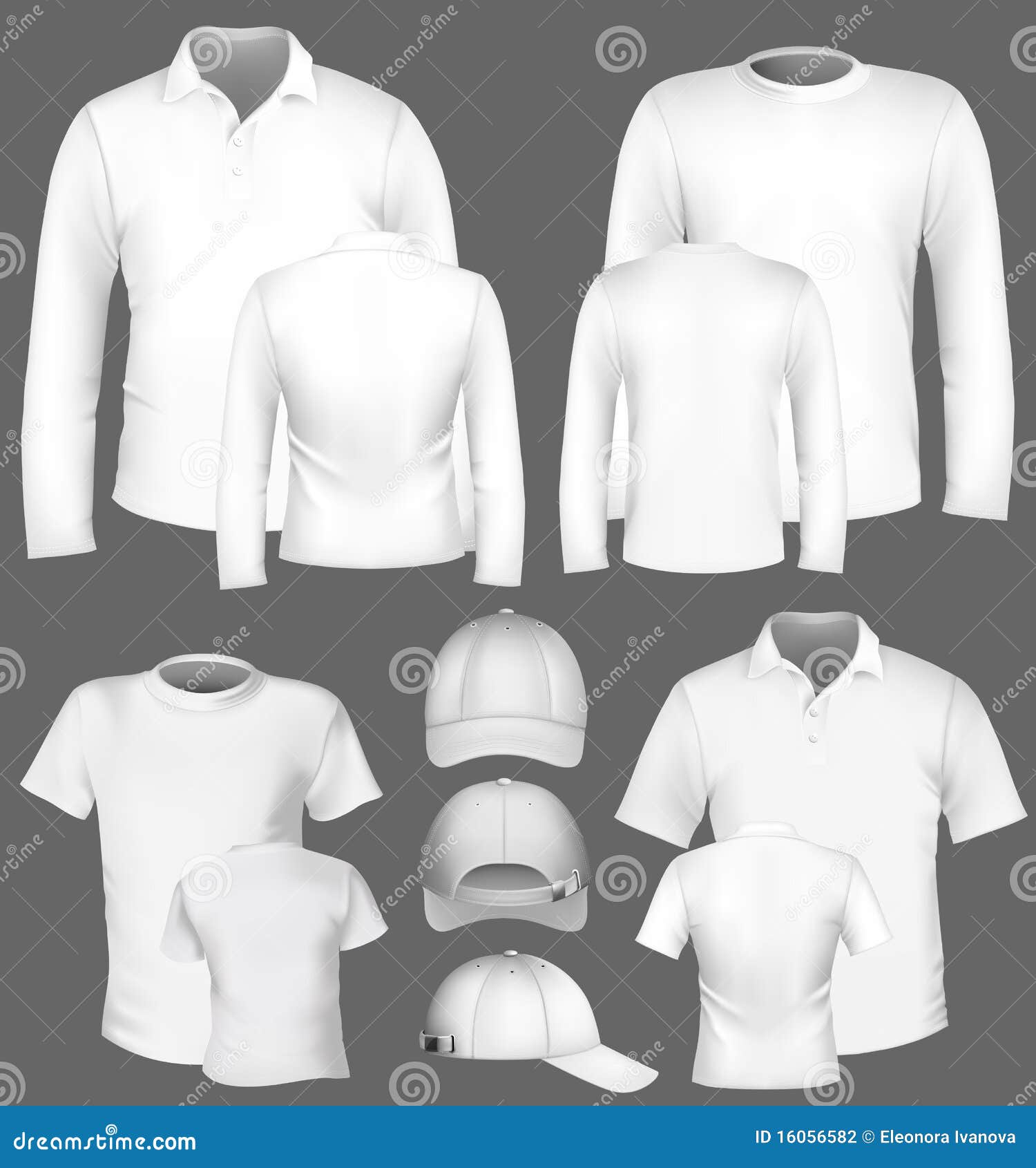 polo shirt and t-shirt  template