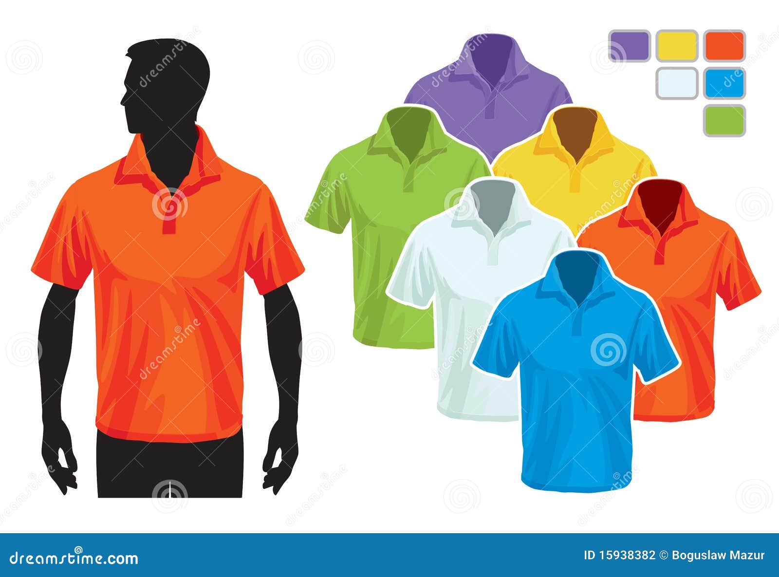 Polo shirt template stock vector. Illustration of sample - 15938382