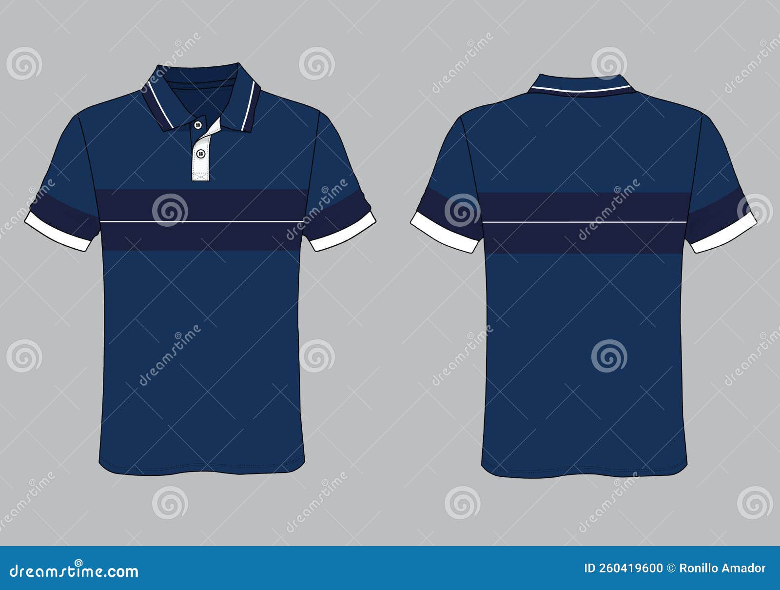 Polo Shirt Template Design Mockup Stock Vector - Illustration of ...