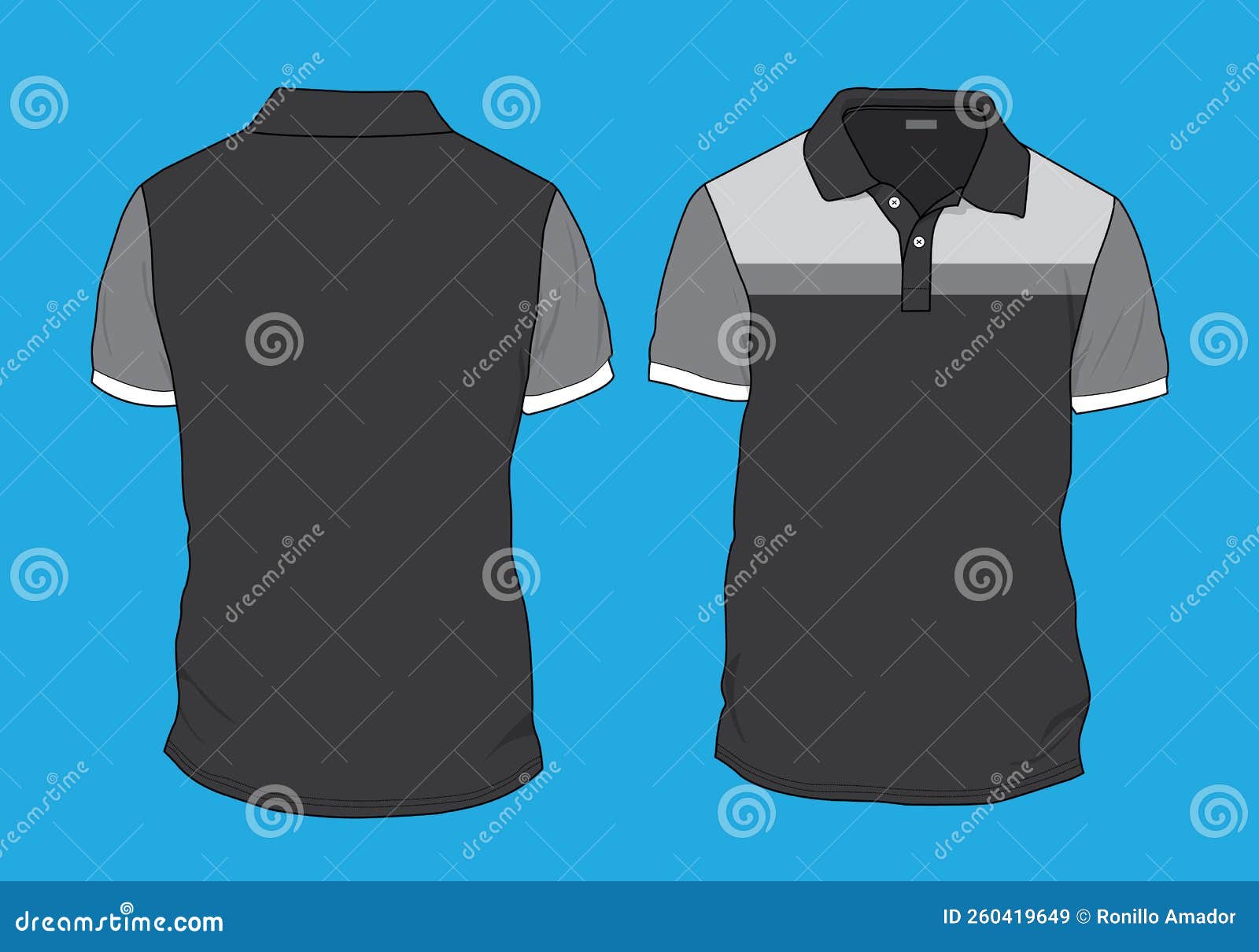 Polo Shirt Template Design Mockup Stock Vector - Illustration of logo ...