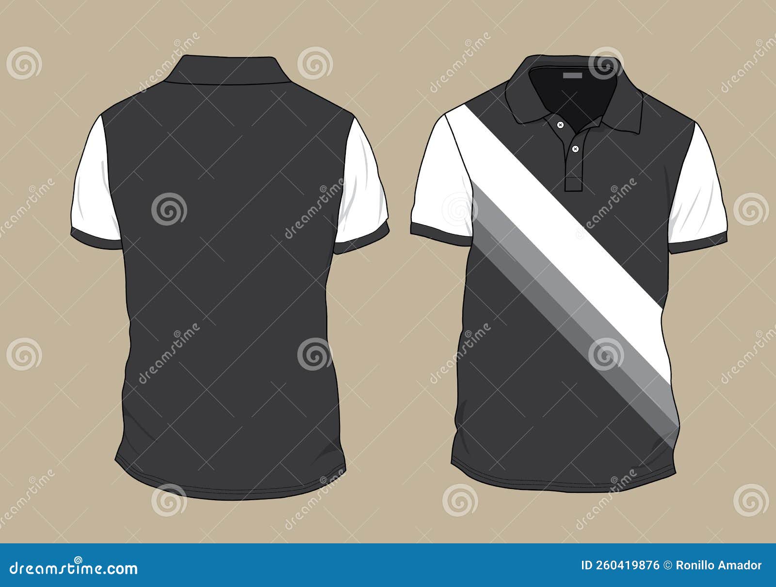 Polo Shirt Template Design Mockup Stock Vector - Illustration of brand ...