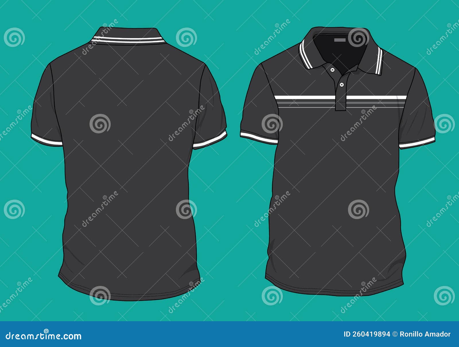 Polo Shirt Template Design Mockup Stock Vector - Illustration of blank ...