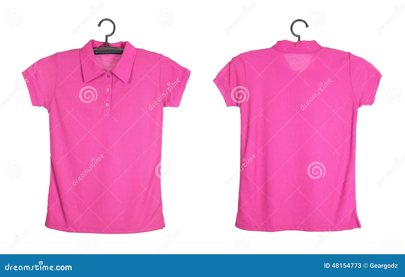 polo shirt template on hange  on white background