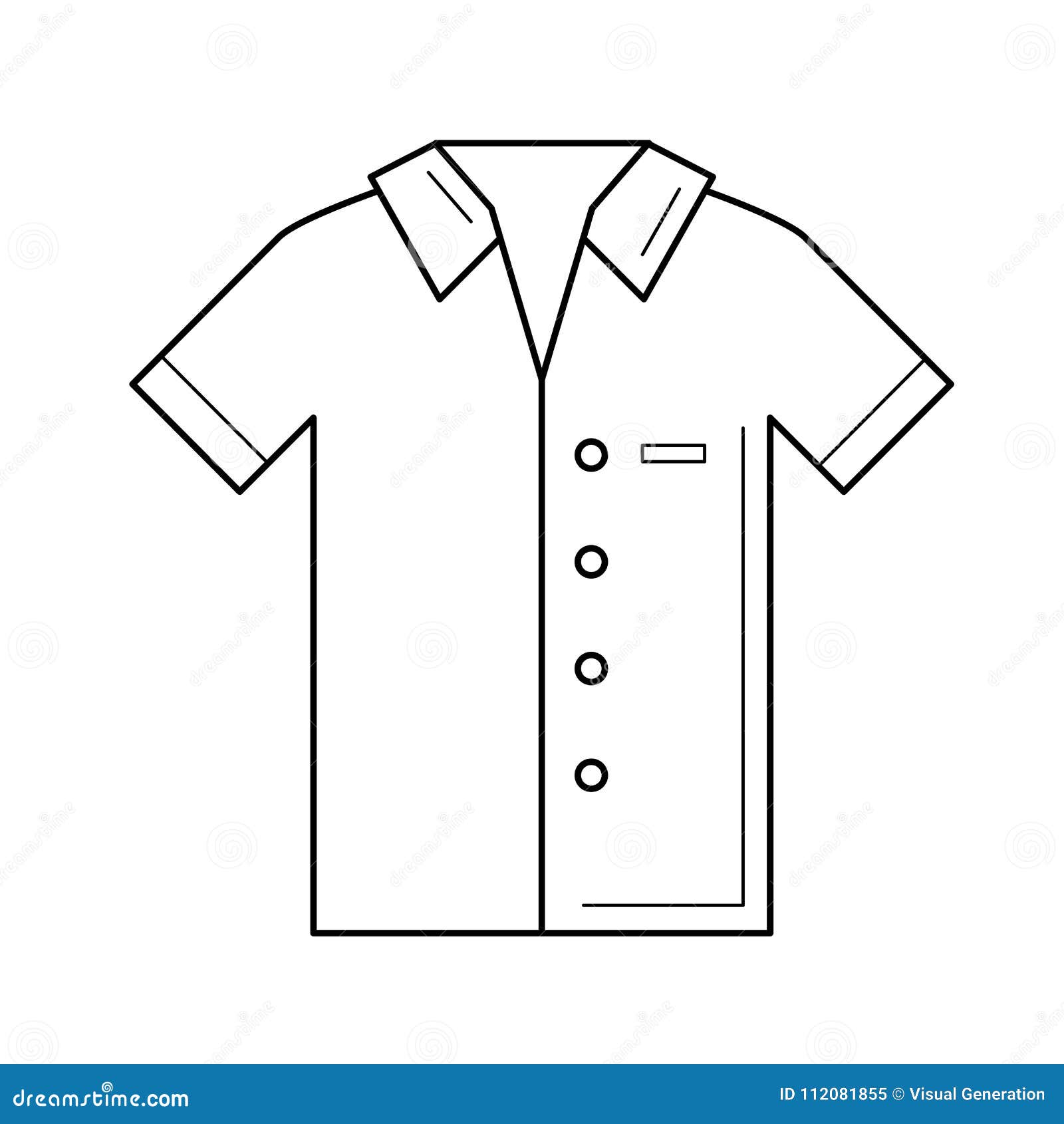 Polo Shirt Vector Line Icon. Stock Vector - Illustration of drawing ...