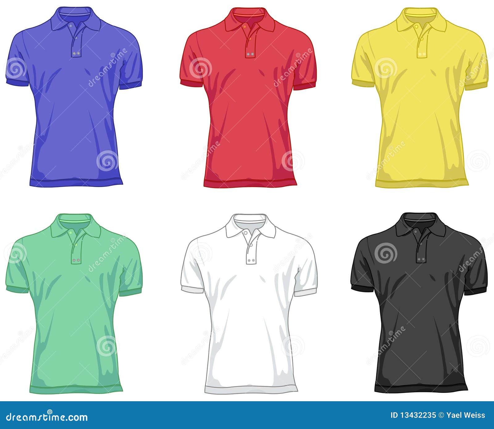 Polo shirts stock vector. Illustration of casual, dressed - 13432235