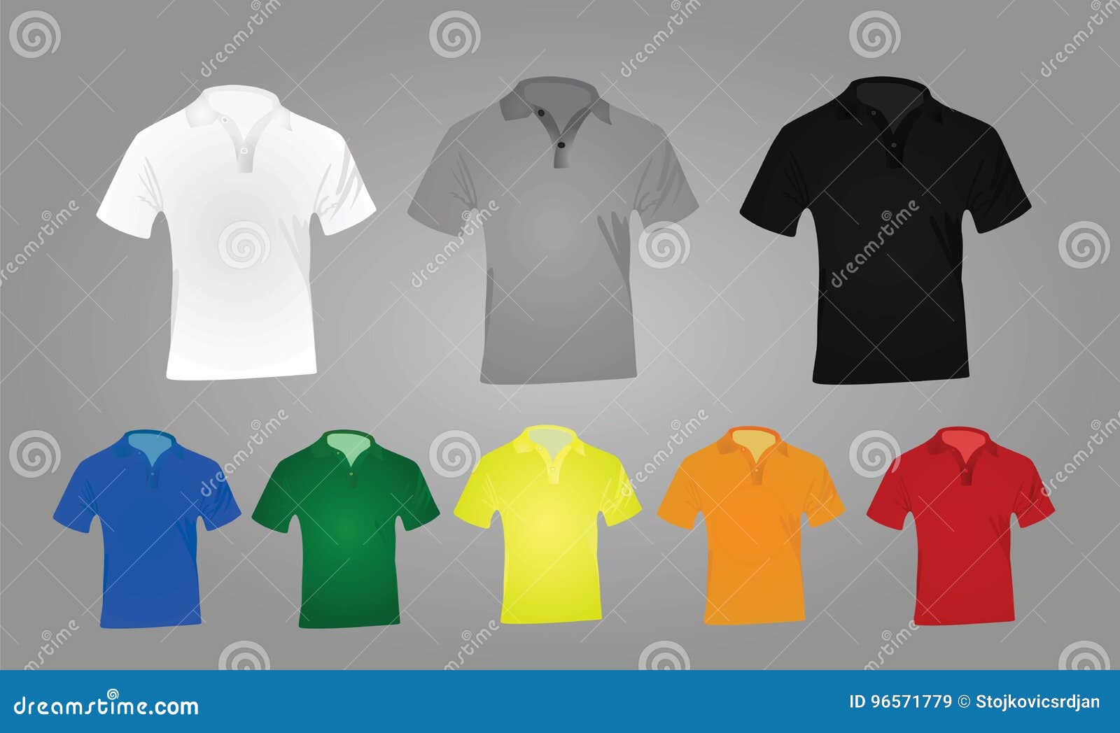 different color polo shirts