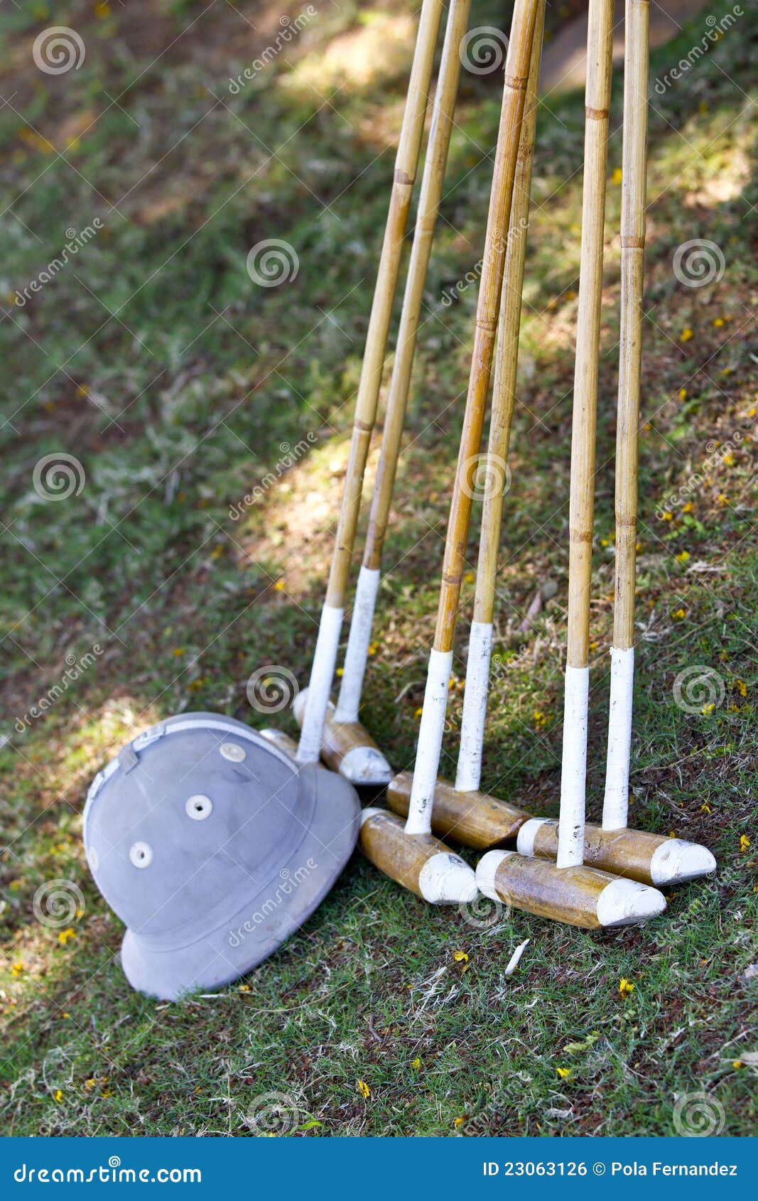 Polo sticks stock photo. Image of wood, grass, outdoor 23063126