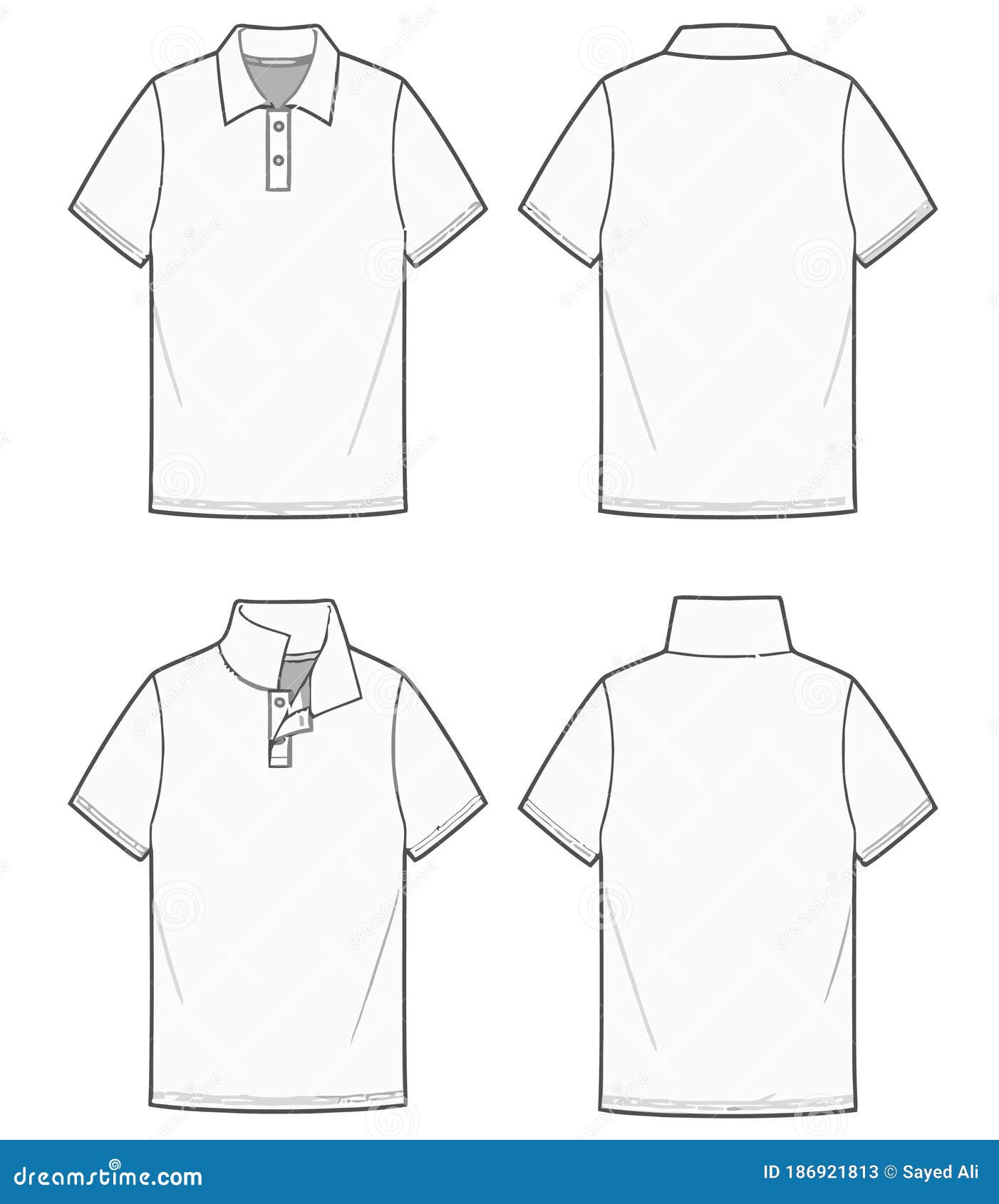 polo t shirt outline