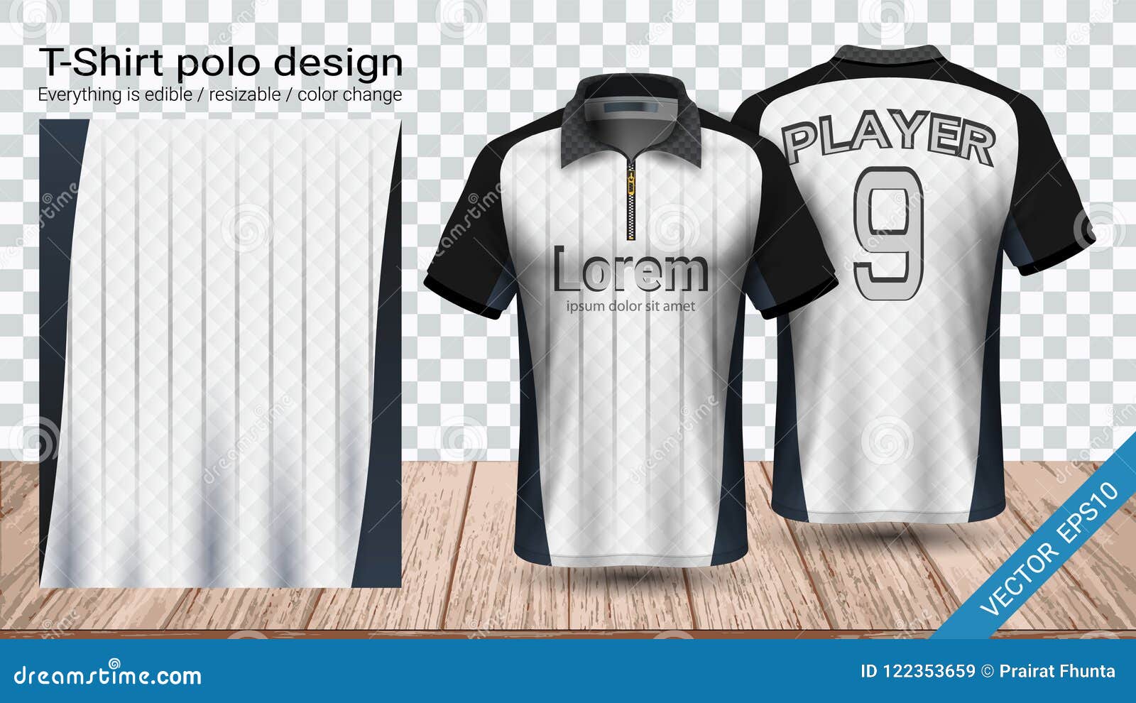 Polo T Shirt Sport Design Template For Soccer Jersey, Football Kit