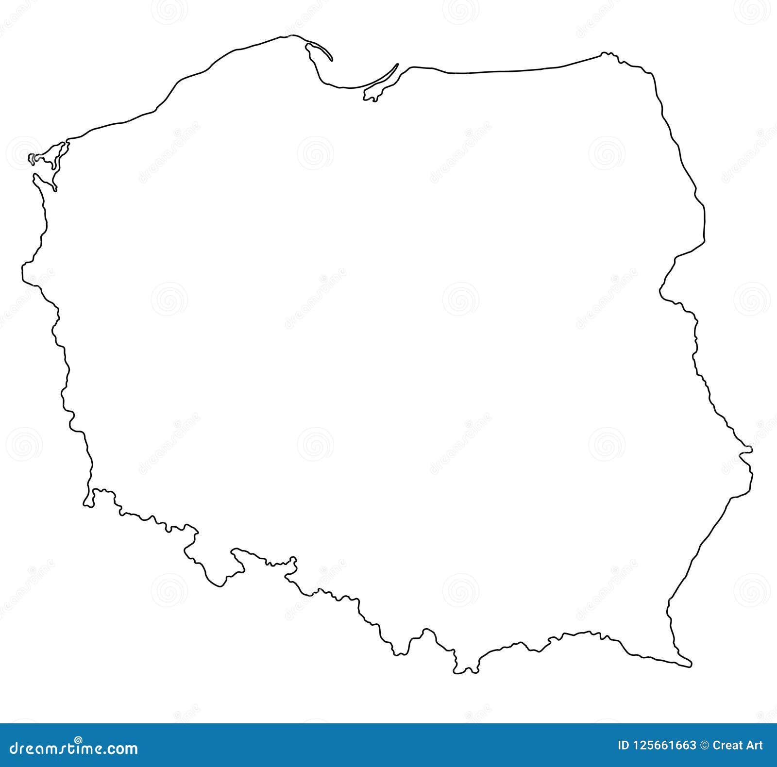 Wektory Stockowe Mapa Polski Kontur Mapa Maps Mapa Sam Rysunki | Porn ...