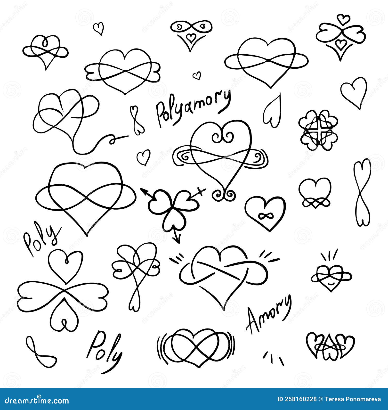 Polyamorous Set of Heart and Infinity Symbol in Doodle Style. Polygamy and Open Relationships Stock Vector - Illustration of flag, infinity: 258160228 Polyamorous Set of Heart and Infinity Symbol in Doodle Style. Polygamy and Open Relationships Stock Vector - Illustration of flag, infinity: 258160228