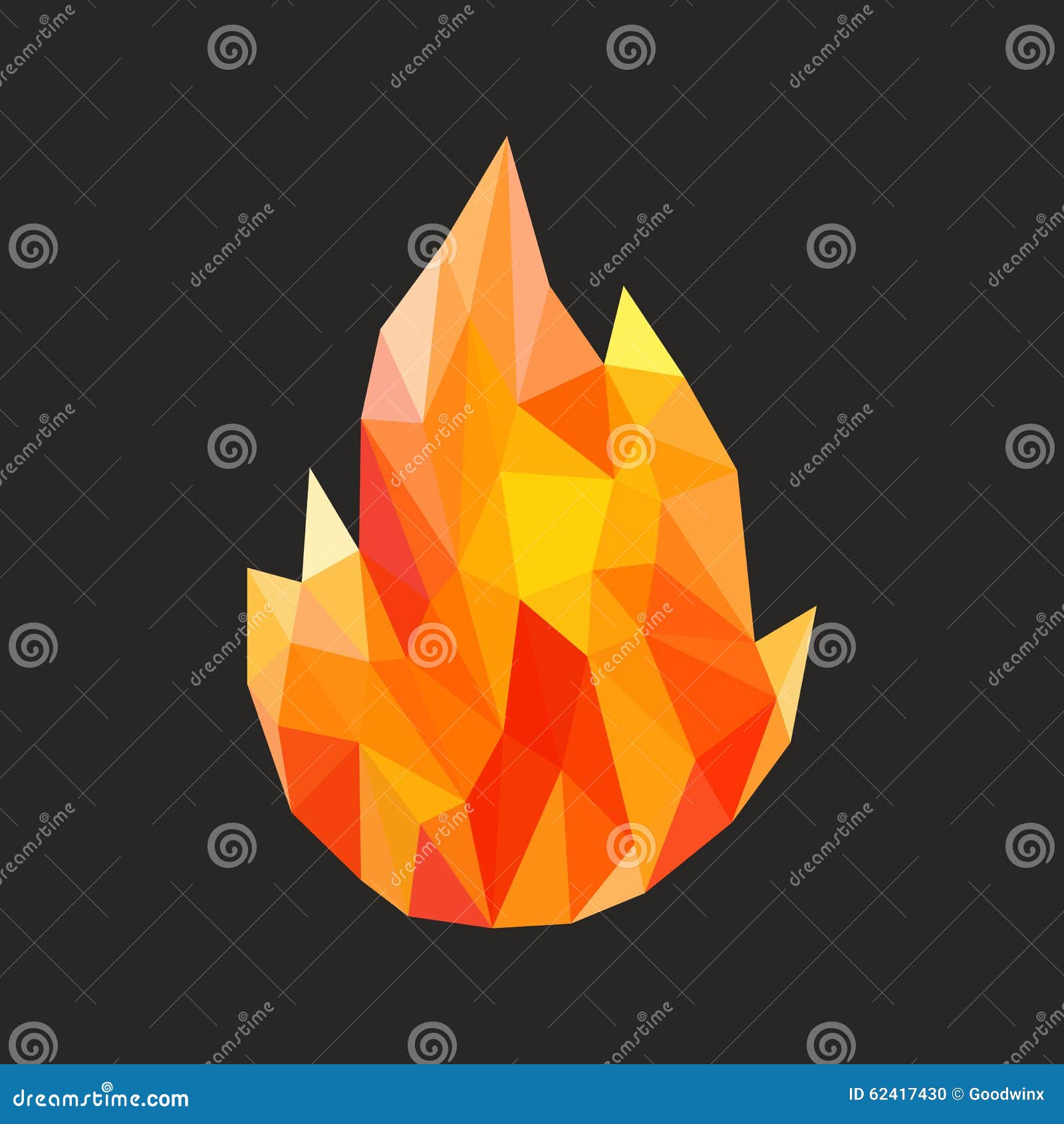polygon fire flame flames natural and abstract