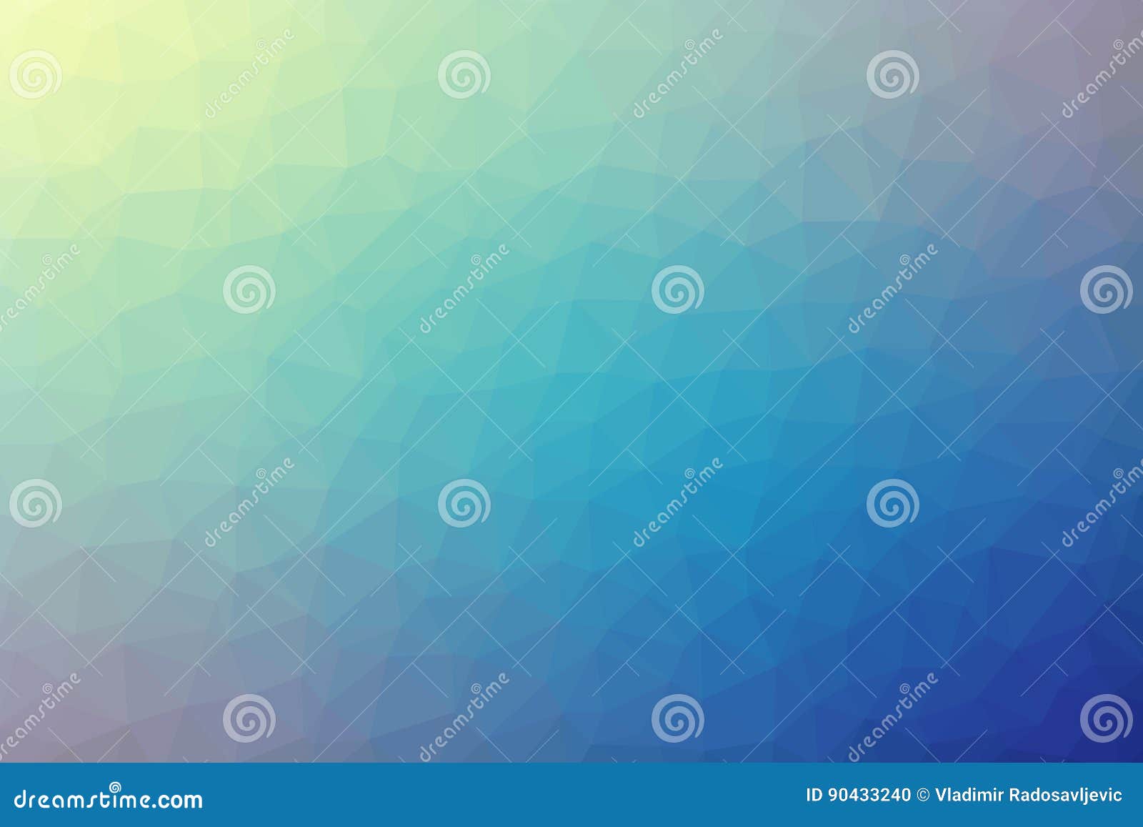 polygonal abstract geometric blue and yellow triangular low poly gradient background  