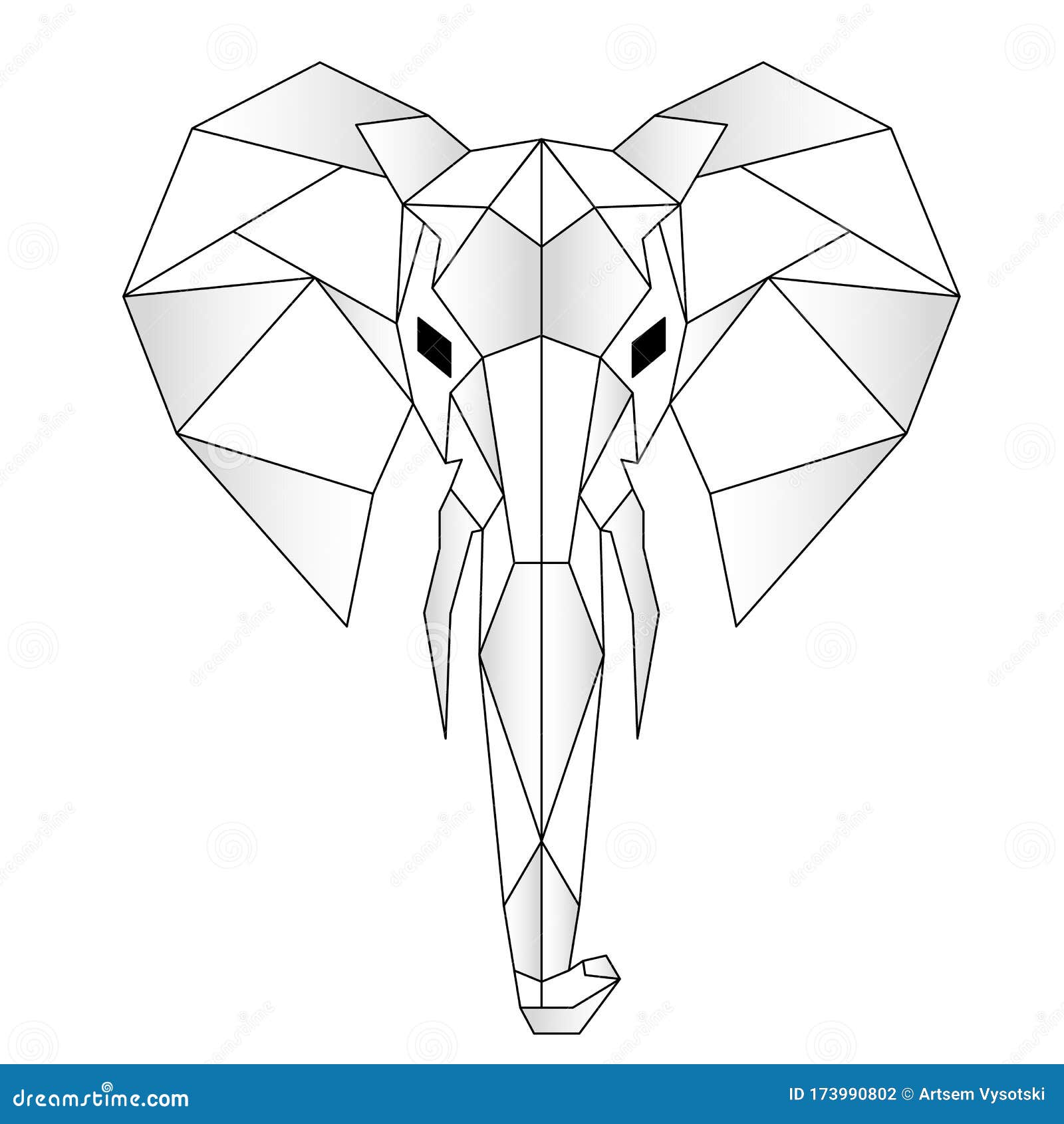 Polygonal Geometric Animal. Abstract Linear Isolated Objects Stock  Illustration - Illustration of logo, head: 173990802