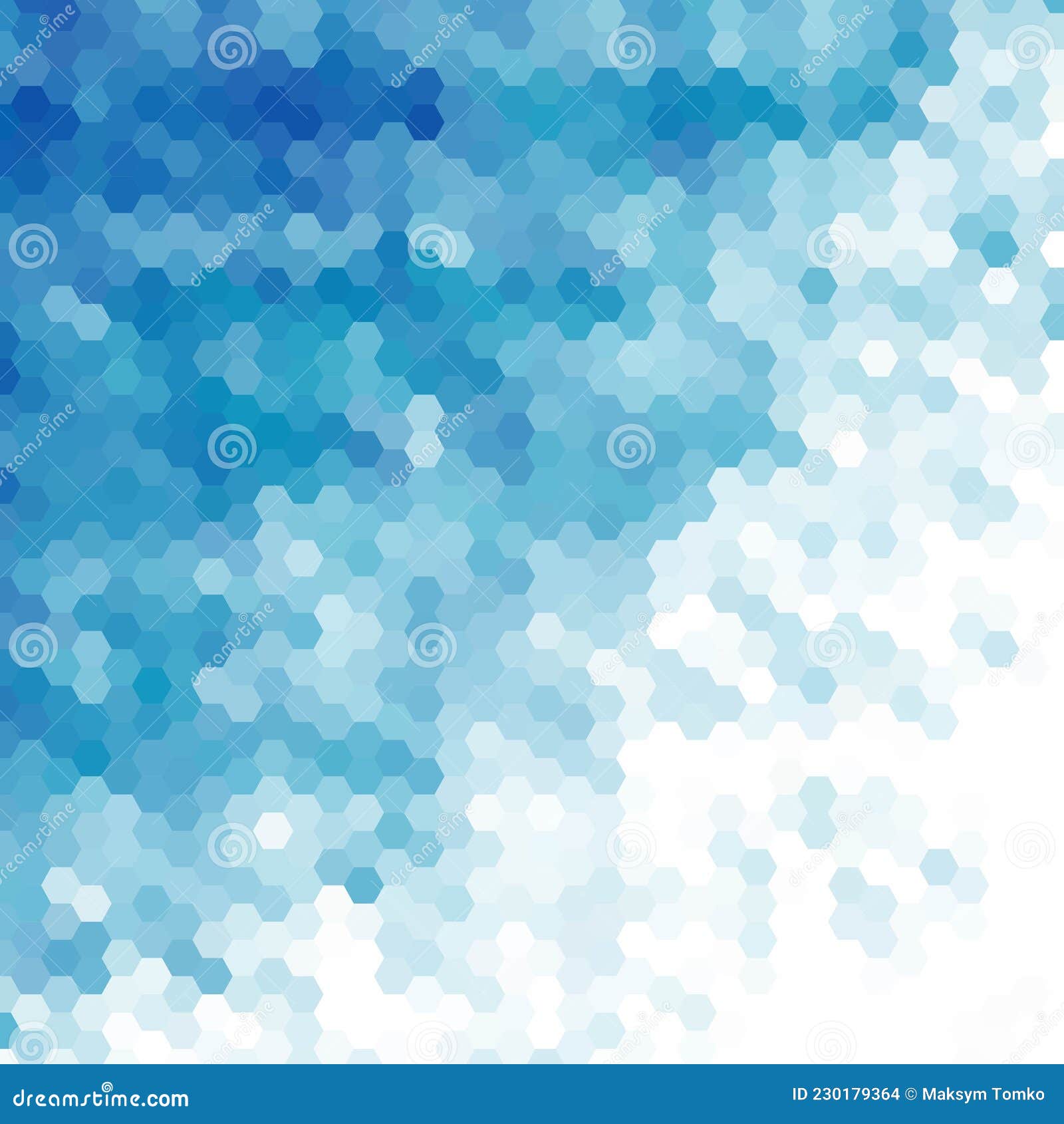 Polygonal Hex Blue Gradient for Background. Texture Background. Vector