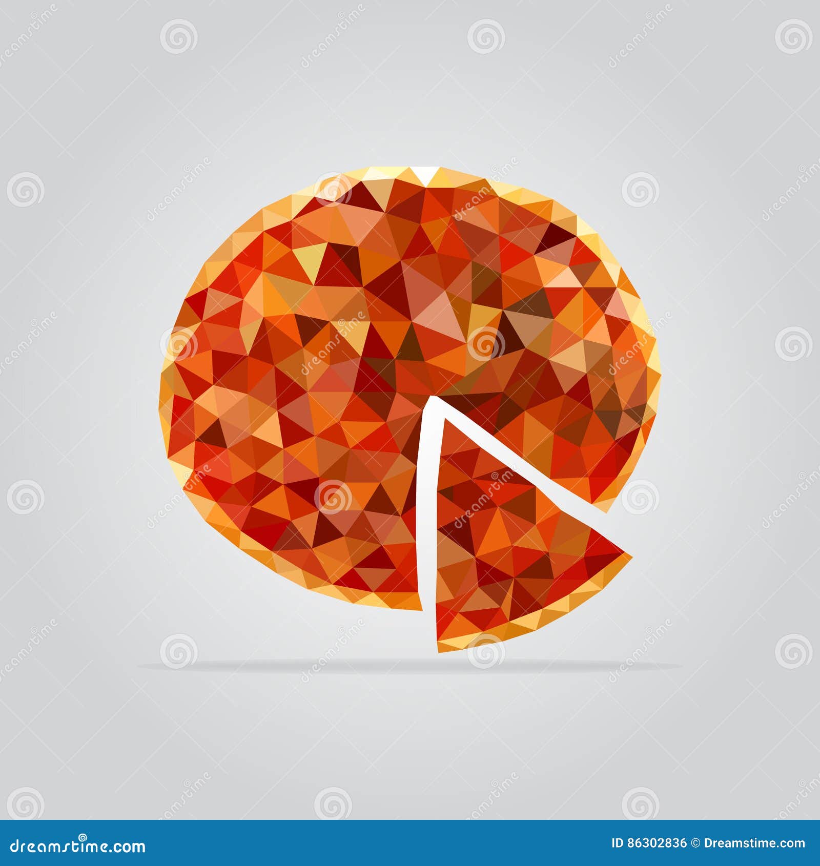 Polygonal Pizza Illustration Stock Illustration Illustration of food