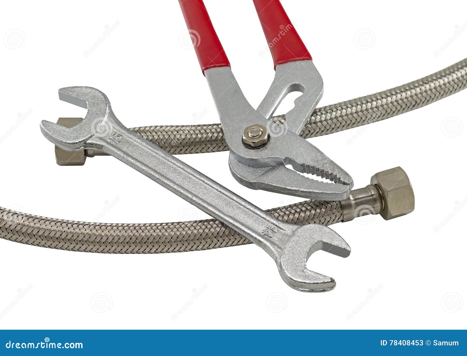 Polymer Braid Hose and Tools Stock Image Image of open, leak 78408453