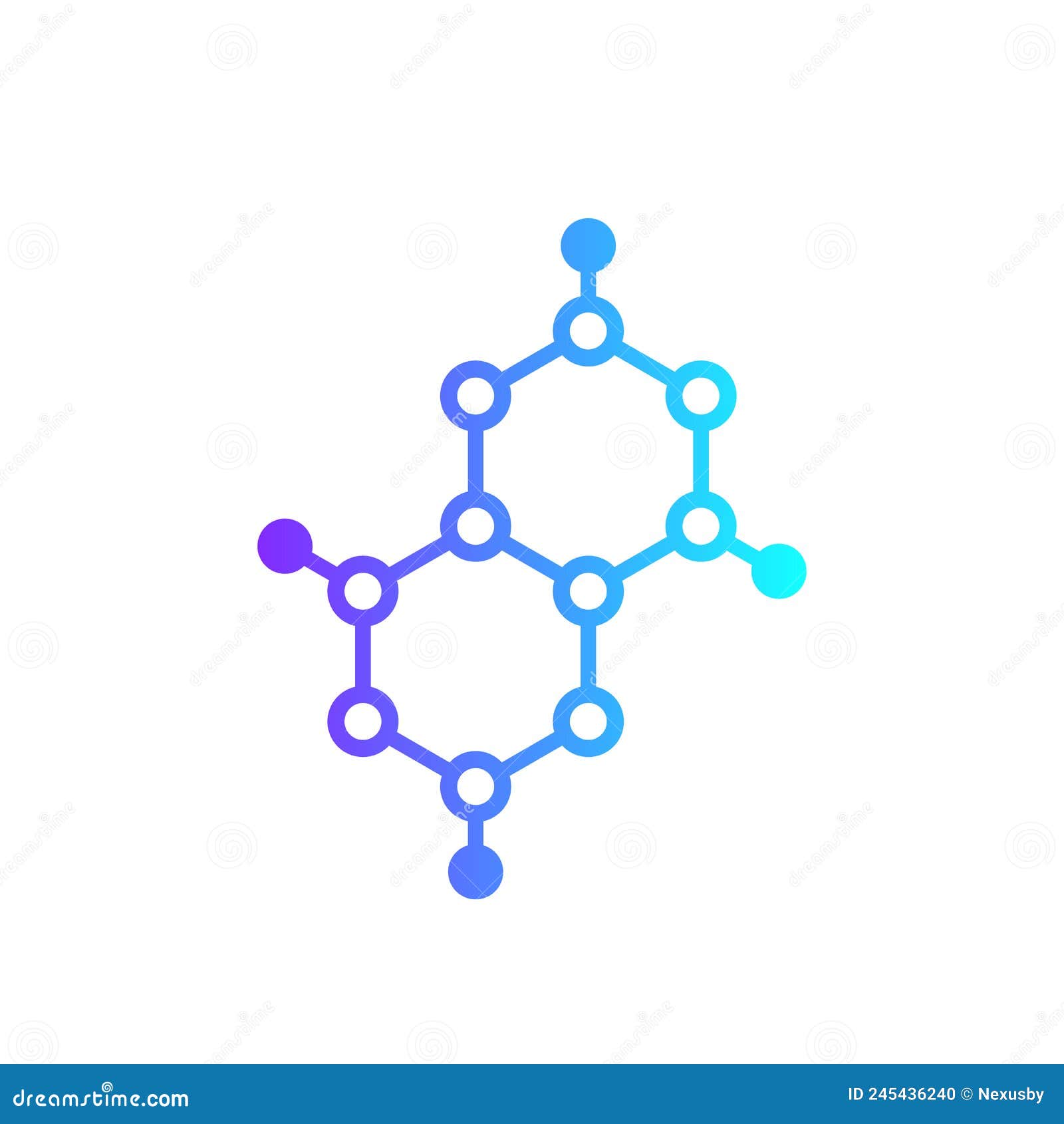 polymer molecule icon on white
