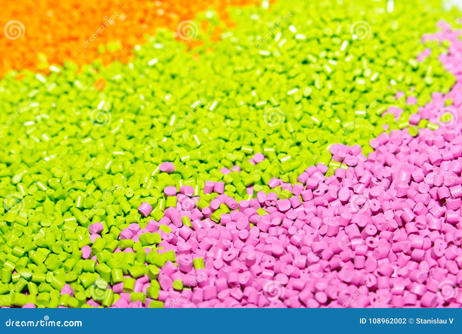 Polymeric Dye for Plastics. Pigment in the Granules Stock Photo Image