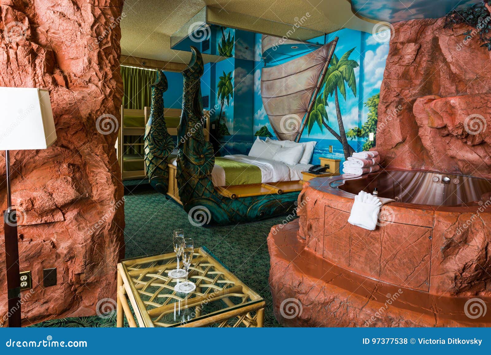 Polynesia Theme Room In Fantasyland Inn Hotel Editorial Stock Photo Image Of Style Unique