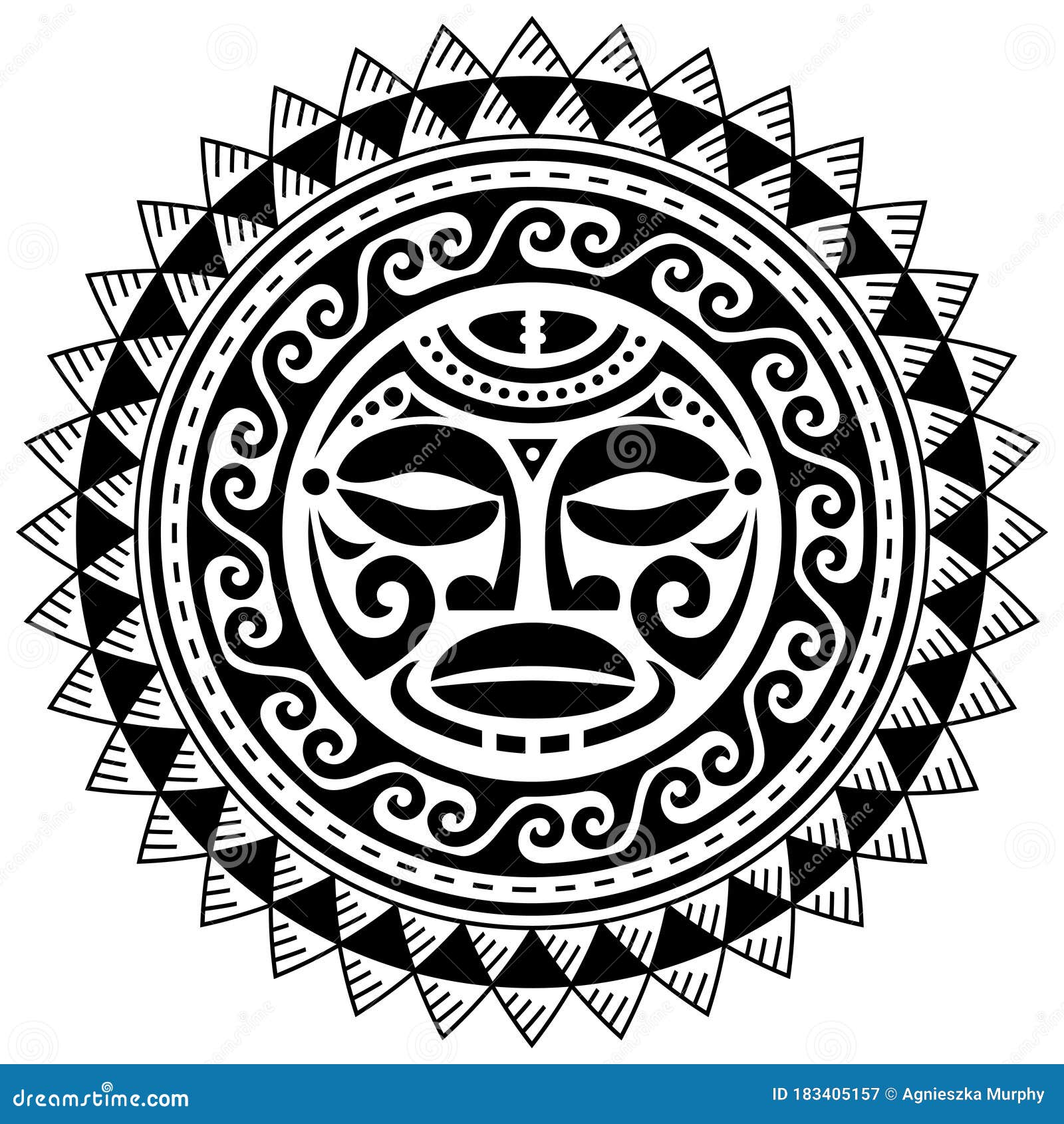 Polynesian Mandala with Maori Face Tattoo Vector Pattern, Hawaiian Tribal  Design Inspired by Art Traditional Geometric Art Stock Vector -  Illustration of face, book: 183405157