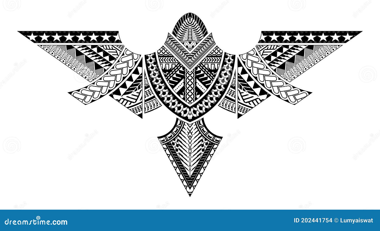 Abstract Polynesian Ornamental Tattoo Design Stock Vector - Illustration of graphic, ethnic: 202441754