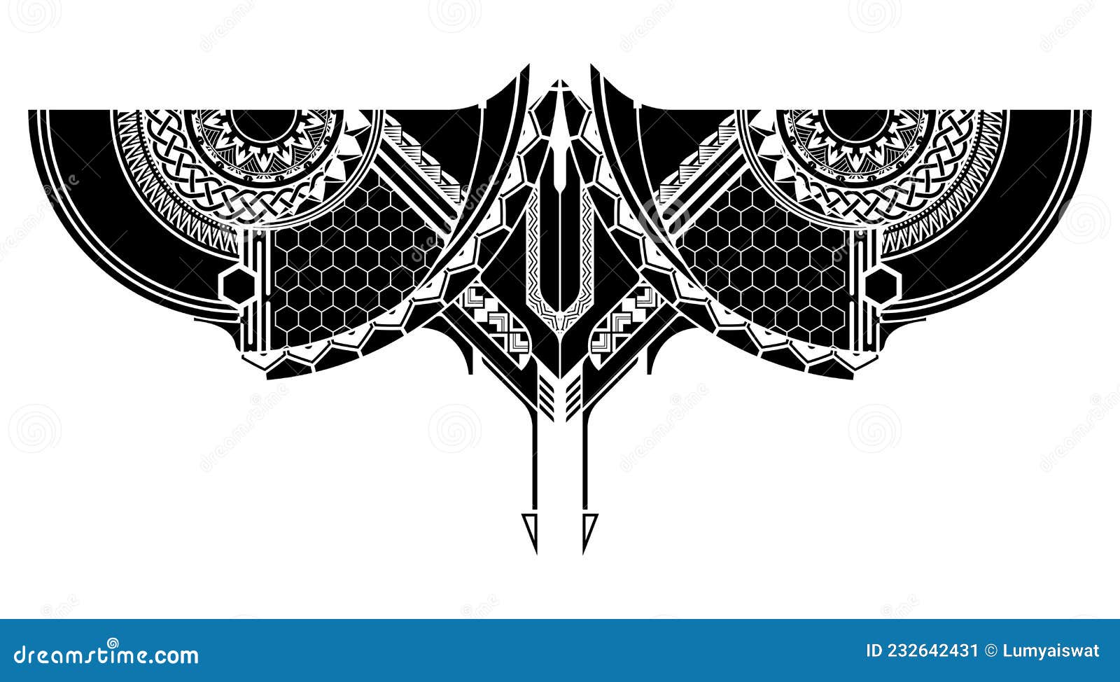 Polynesian Tattoo Line Set Pattern Tribal Stock Vector (Royalty Free)  1453436420 | Shutterstock