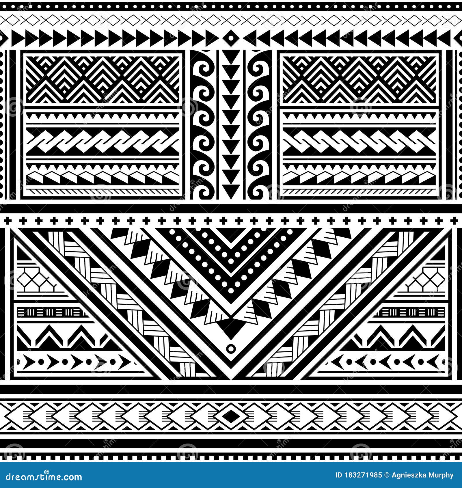 Polynesian Tattoo Seamless Vector Pattern, Hawaiian Tribal Design Inspired  by Art Traditional Geometric Art from Islands on Pacifi Stock Vector -  Illustration of decorative, decoration: 183271985