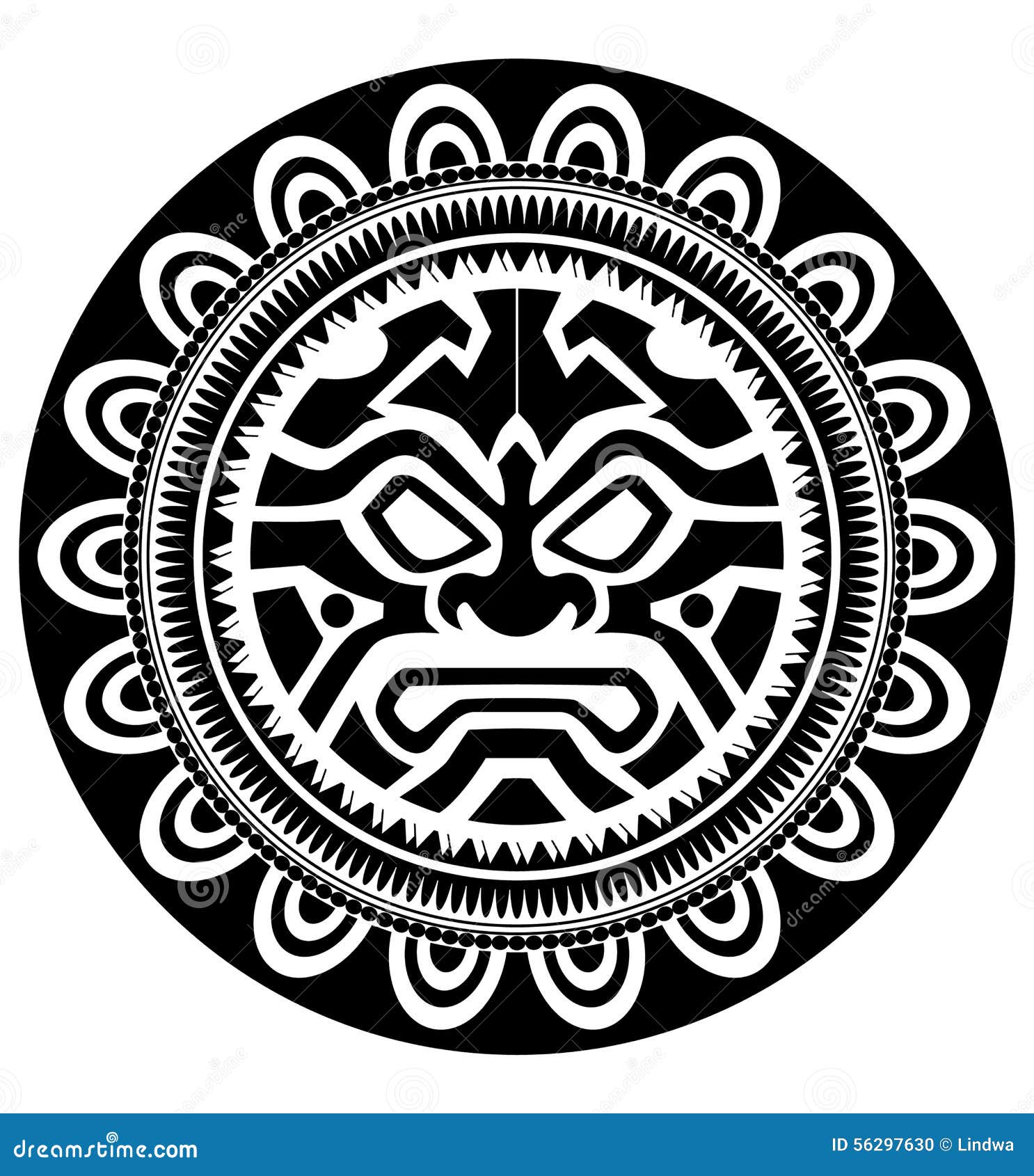 Polynesian Tribal Pohnpei Totem Tattoo Prints High School Retro