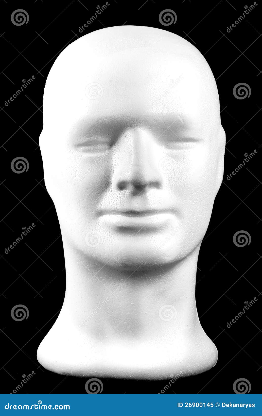 Polystyrene foam male head stock image. Image of isolated 26900145