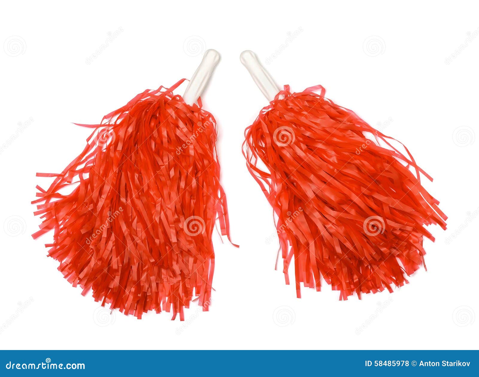 Pom poms stock photo. Image of colors, team, cheerleader 58485978