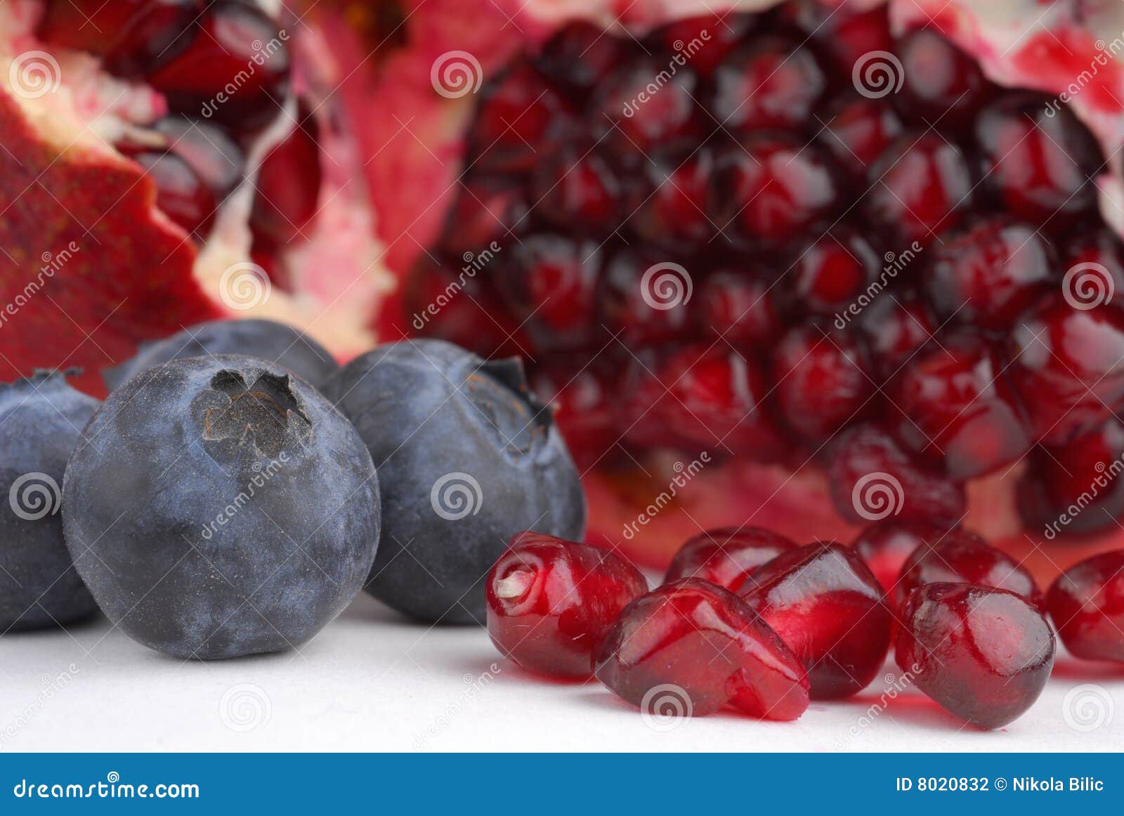 Pomegranate and Blueberries Stock Photo Image of delicious, juicy