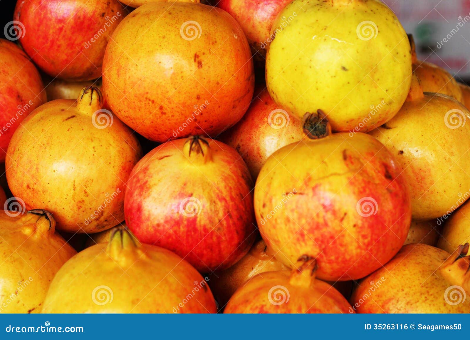 Pomegranate Fruit in the Market Stock Photo Image of colorful