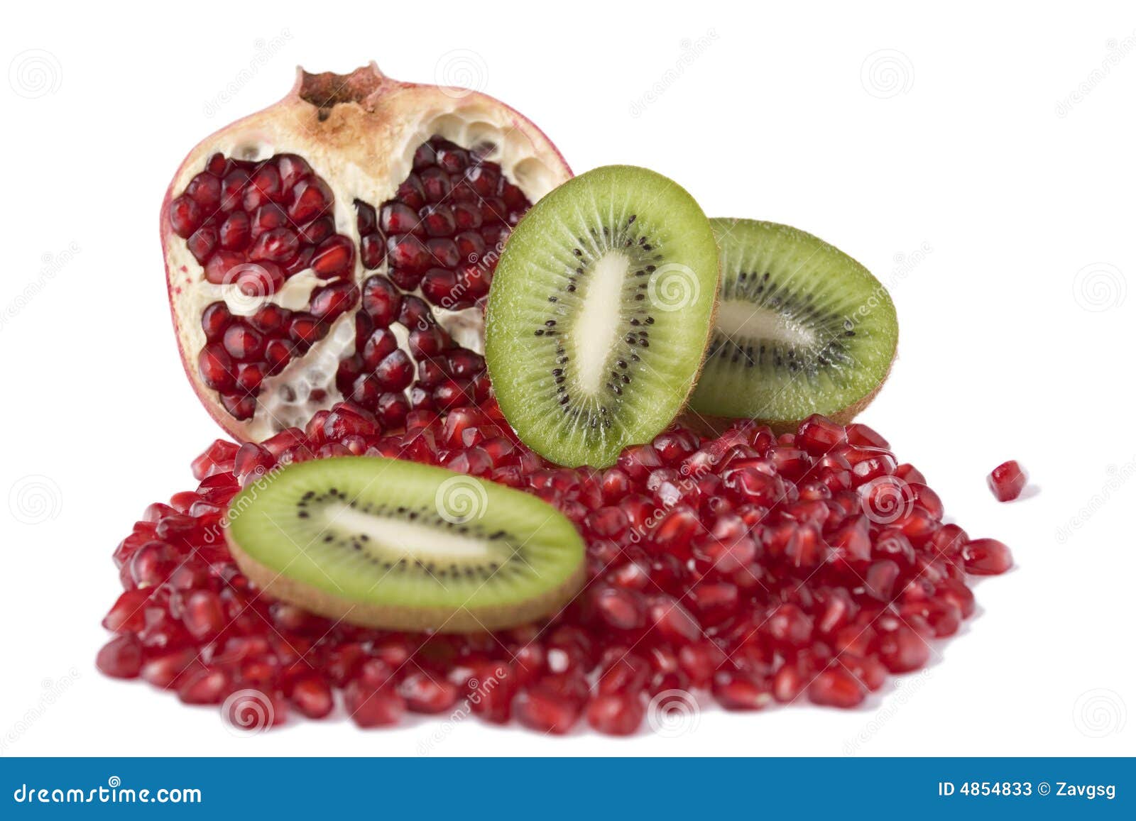 Pomegranate and kiwi stock image. Image of freshness, eating 4854833