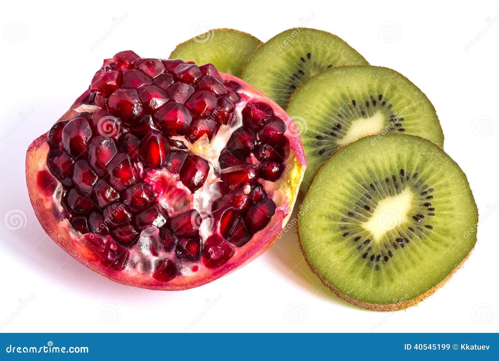 Pomegranate and kiwi stock image. Image of pulpy, black 40545199