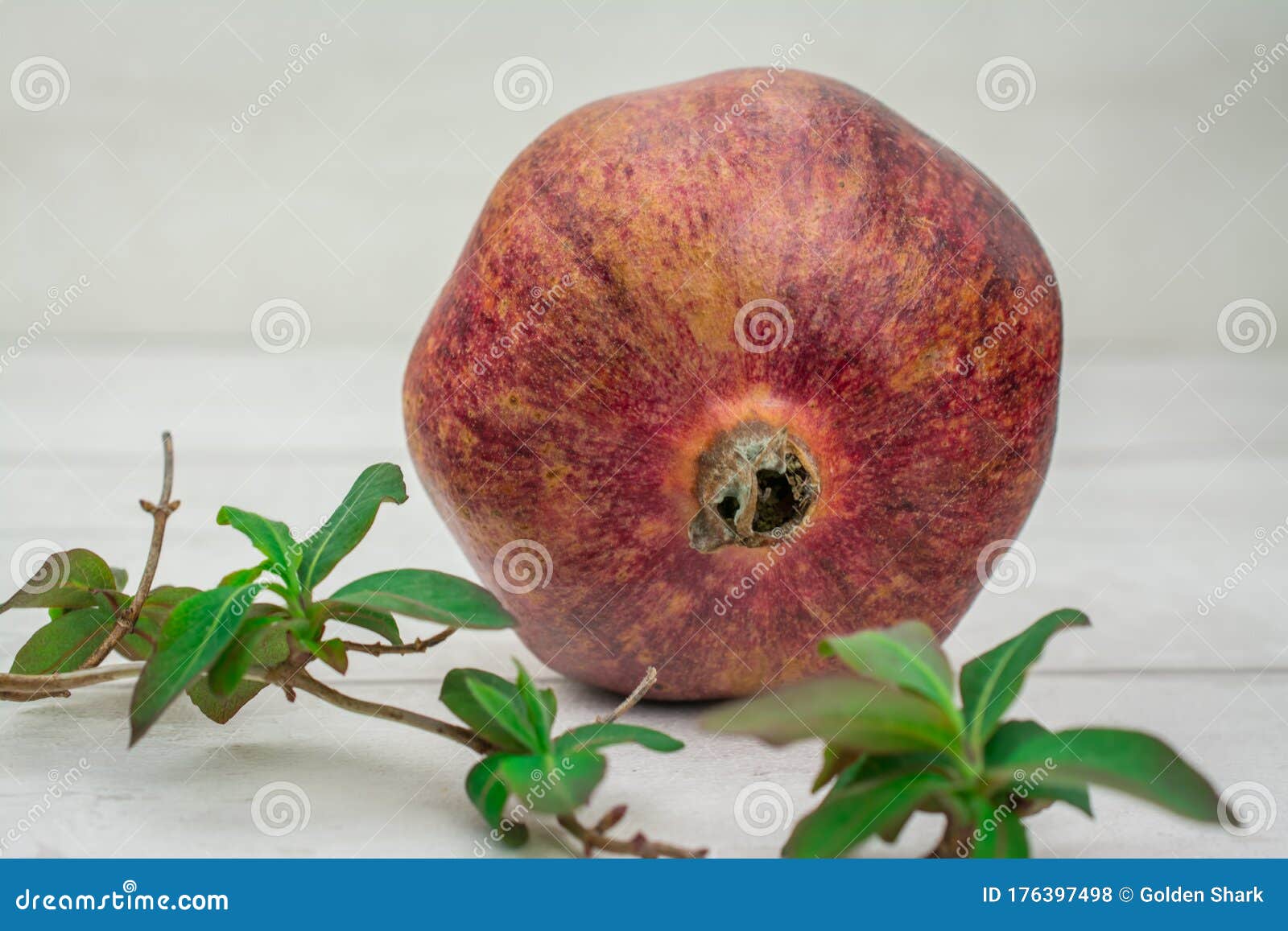 pomegranate on white background