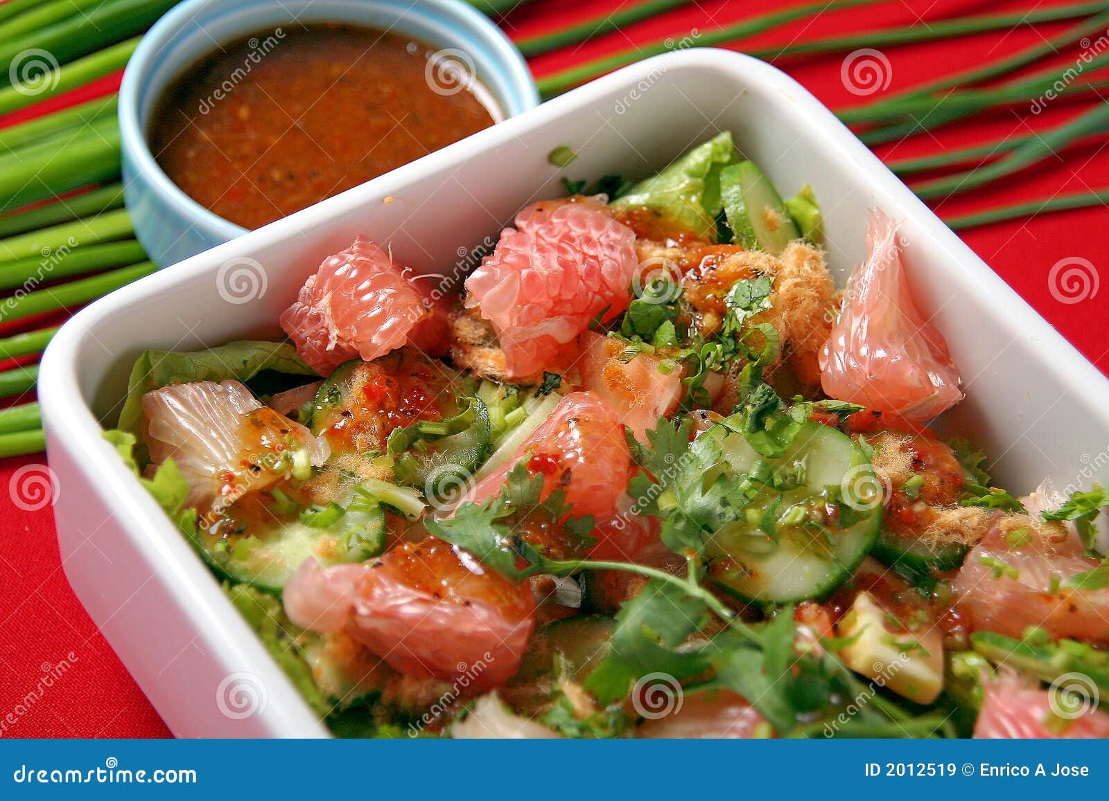 Pomelo vegetable salad stock image. Image of salad, dressing 2012519