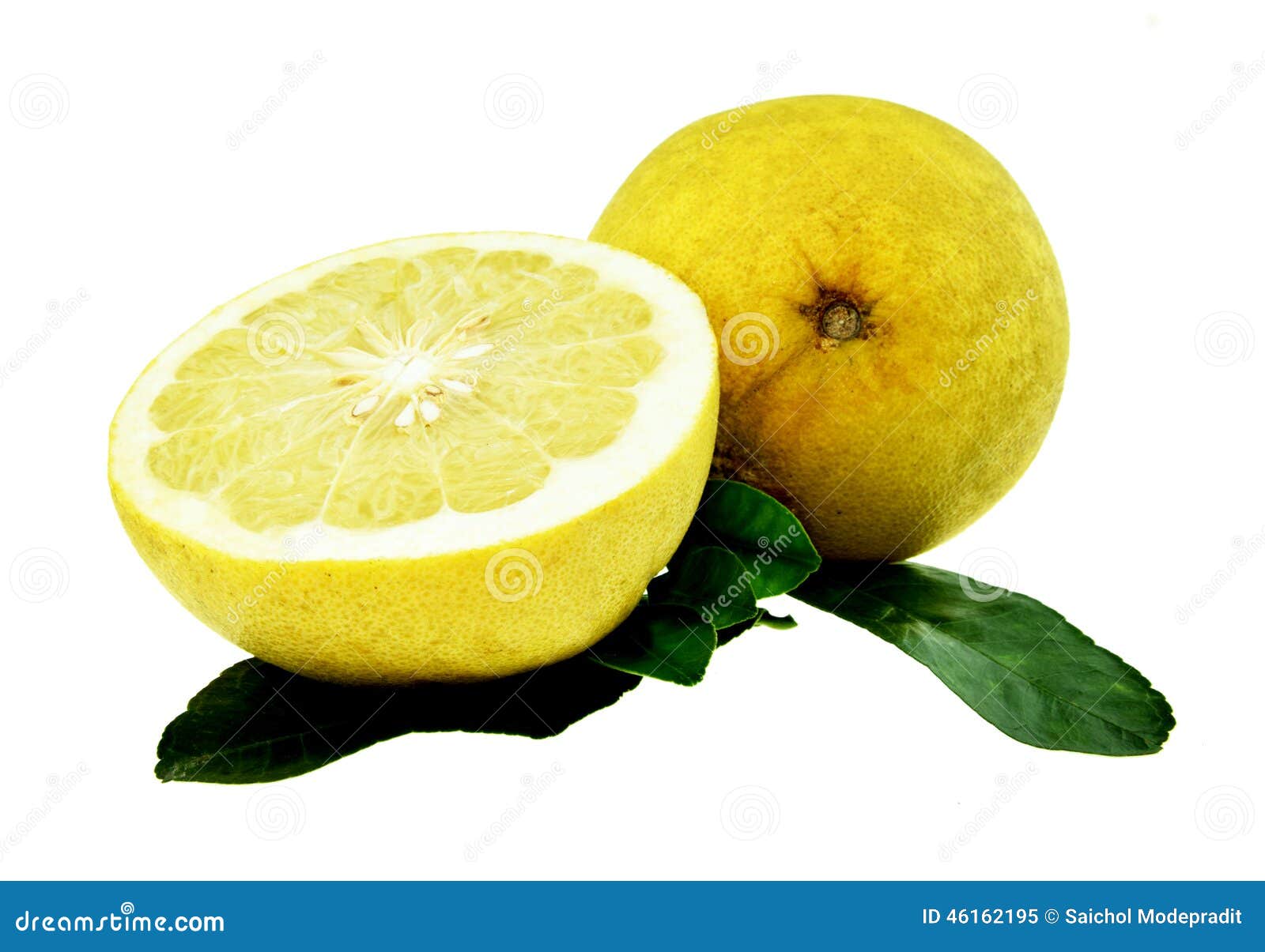 Pomelo or Yellow Grapefruit Isolated on White. Stock Image Image of