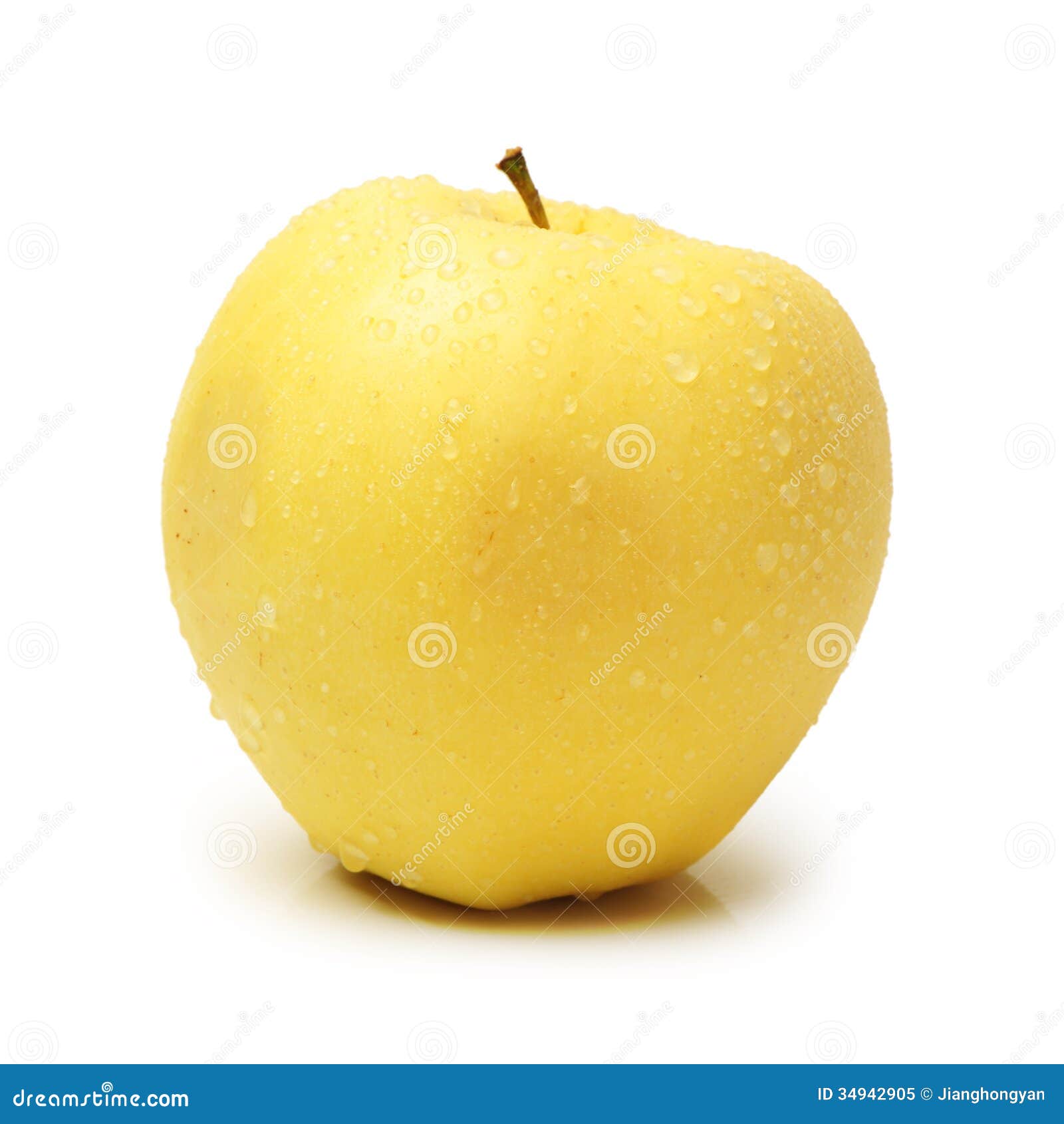 Pomme jaune image stock. Image du demi, manger, ramassage - 34942905
