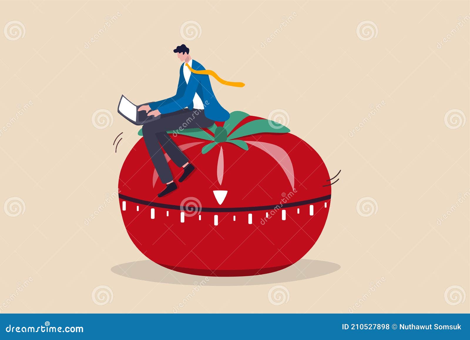 Pomodoro Technique Pour Augmenter La Productivité Du Travail Set Timer Pour  Se Concentrer Sur Le Travail Et La Pause Ou Le Repos C Illustration de  Vecteur - Illustration du complet, illustration: 210527898