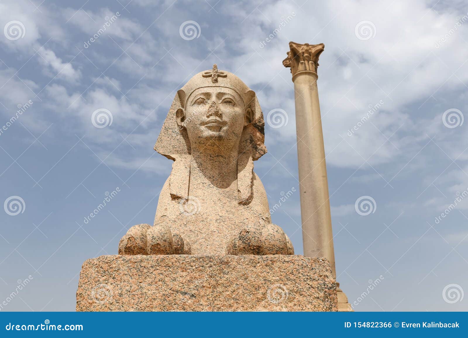 Pompey Pillar in Alexandria, Egypt Stock Photo Image of monument