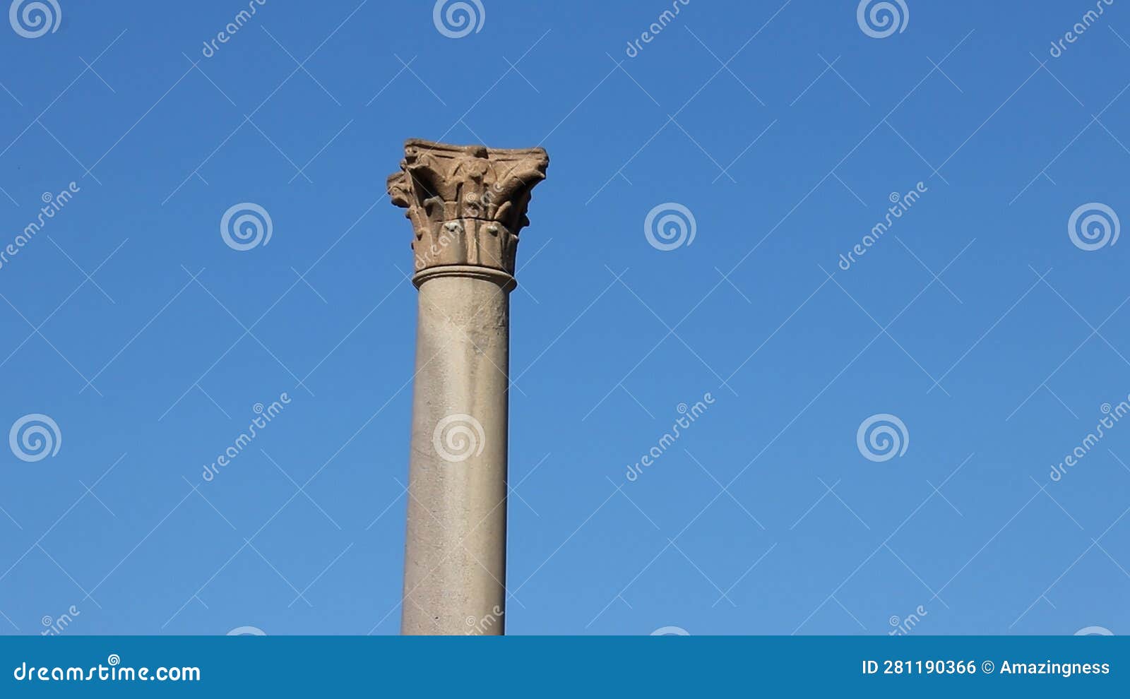 archaeological site at the ruins of the pompeyâs pillar in alexandria, egypt.