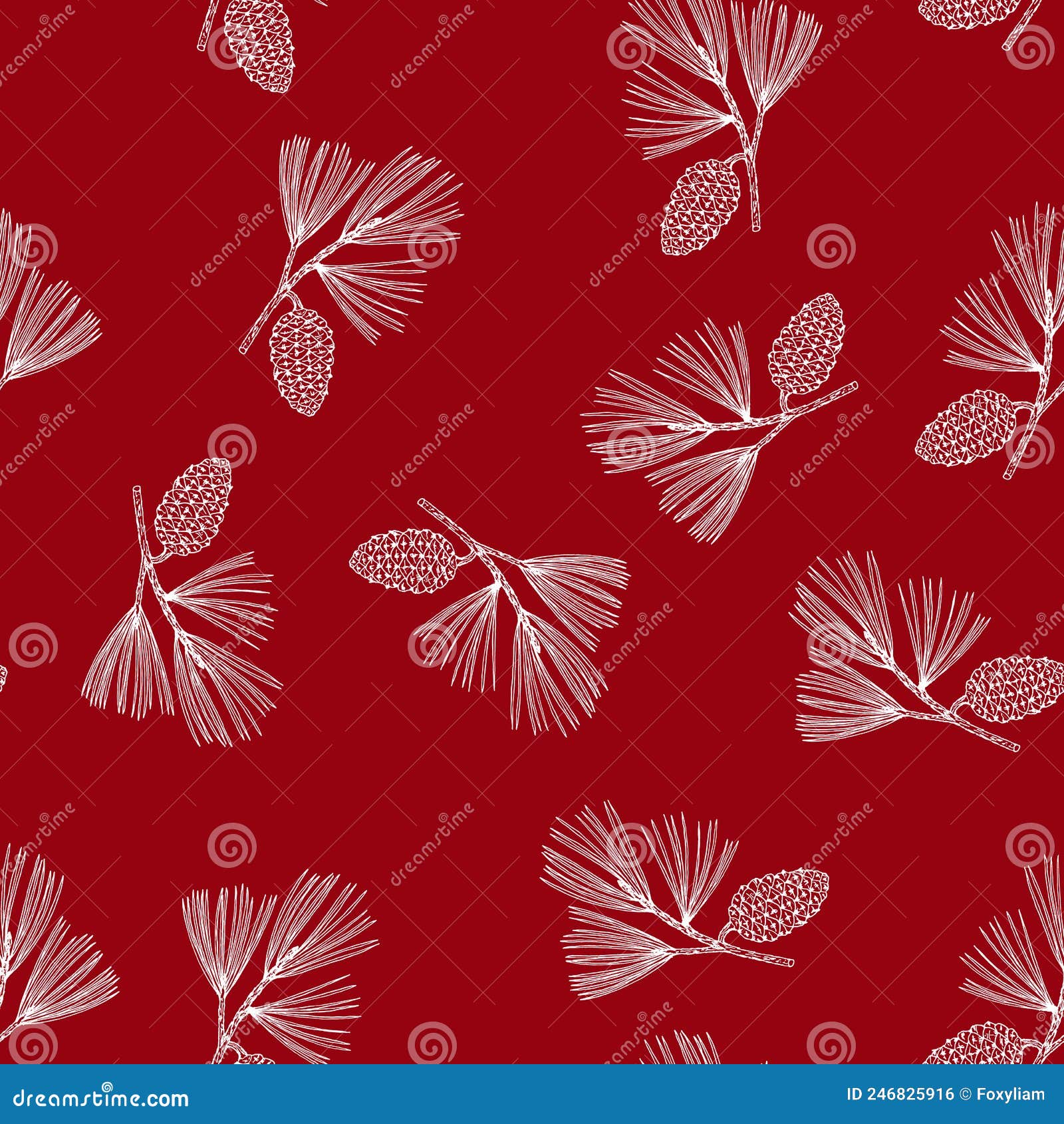 Pinus Ponderosa Vintage Illustration Cartoon Vector