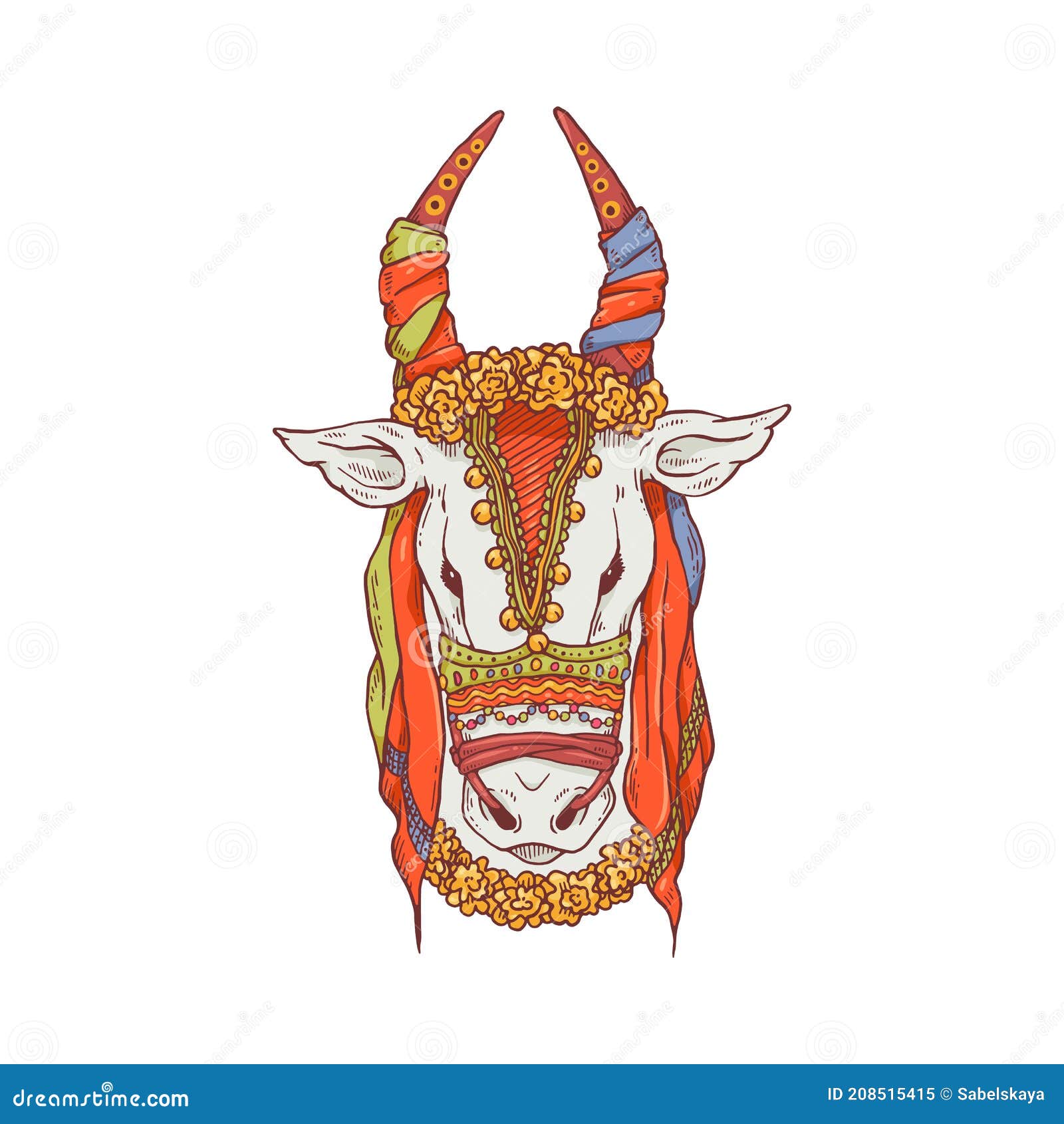 Indian Cow Vector Illustration Colorful Design Stock Vector Royalty Free  2002531106  Shutterstock