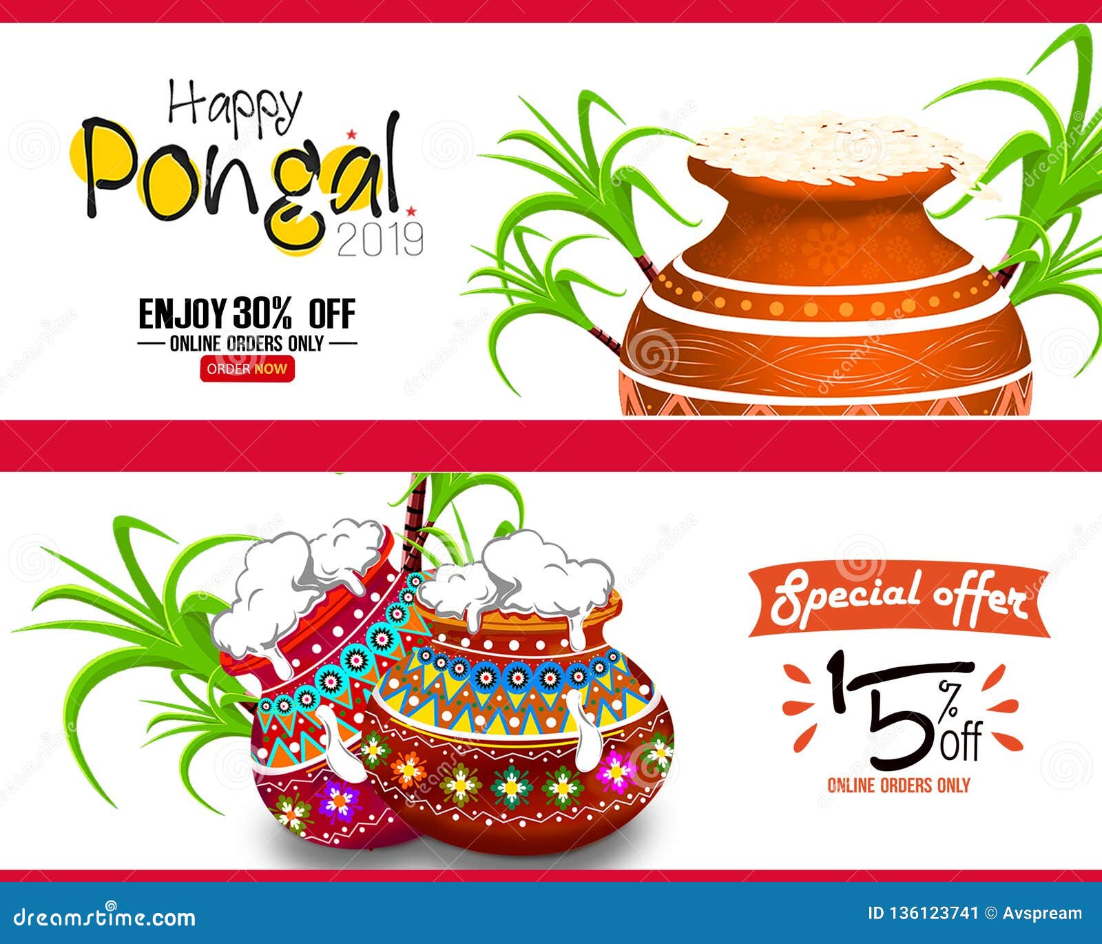 Pongal Sale Sticker, Banner, Label Design with 15 Discount Tag Illustration  - Pongal Offer Design Background Stock Illustration - Illustration of  flower, card: 136123741