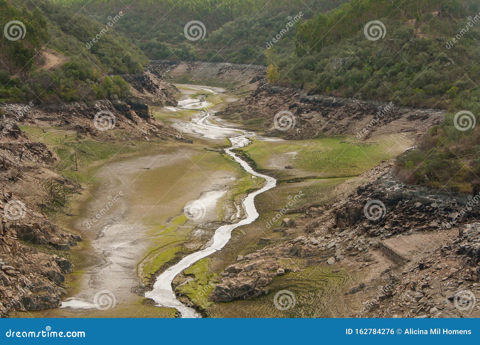 the ponsul river is a affluent of the tejo river, in portugal, and is a very large river. at this time it is completely dry, witho