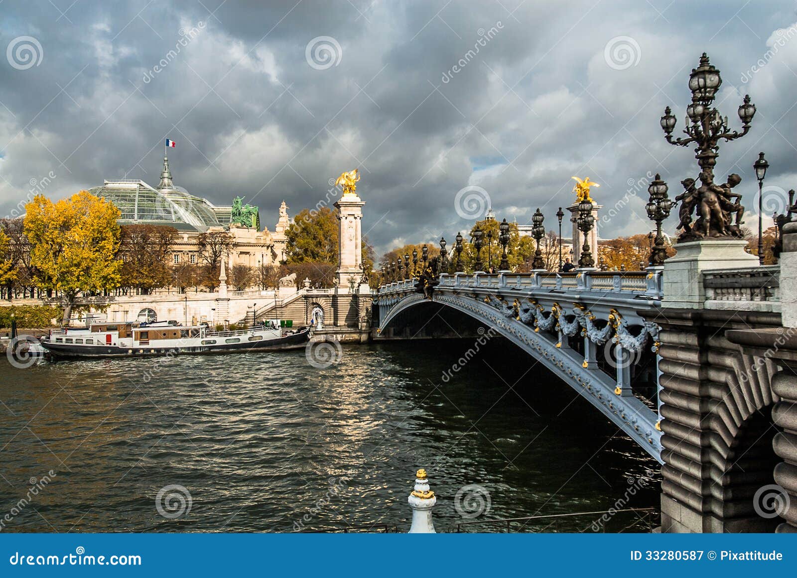 Pont Alexandre III Paris City France Stock Image - Image of landmark ...